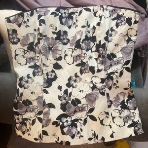 Strapless Floral Top